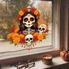 Unique Gift for Mexican Culture Fans Day of The Dead Window Clings, Dia De Los Muertos Sticker, Colorful Decorative Film Parties Sugar Skull
