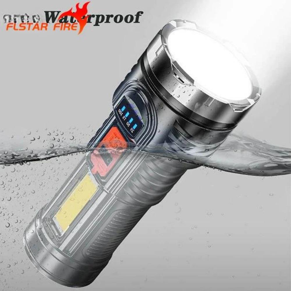 Neue Stil 6LED Taschenlampe Mini Tragbare Lampe mit Eingebautem 18650 Batterie USB Aufladbare COB LED Taschenlampe für Camping Lichter