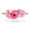 3/4Pcs Artificial Flower Headband for Kids Baby Girls Hair Band Set Floral Newborn Toddler Elastic Nylon Headwear Accessories