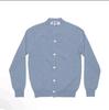 Kawaqiu 2023 Wool Cardigan Sweater, Macaron Color Sleeves, Red Heart Design
