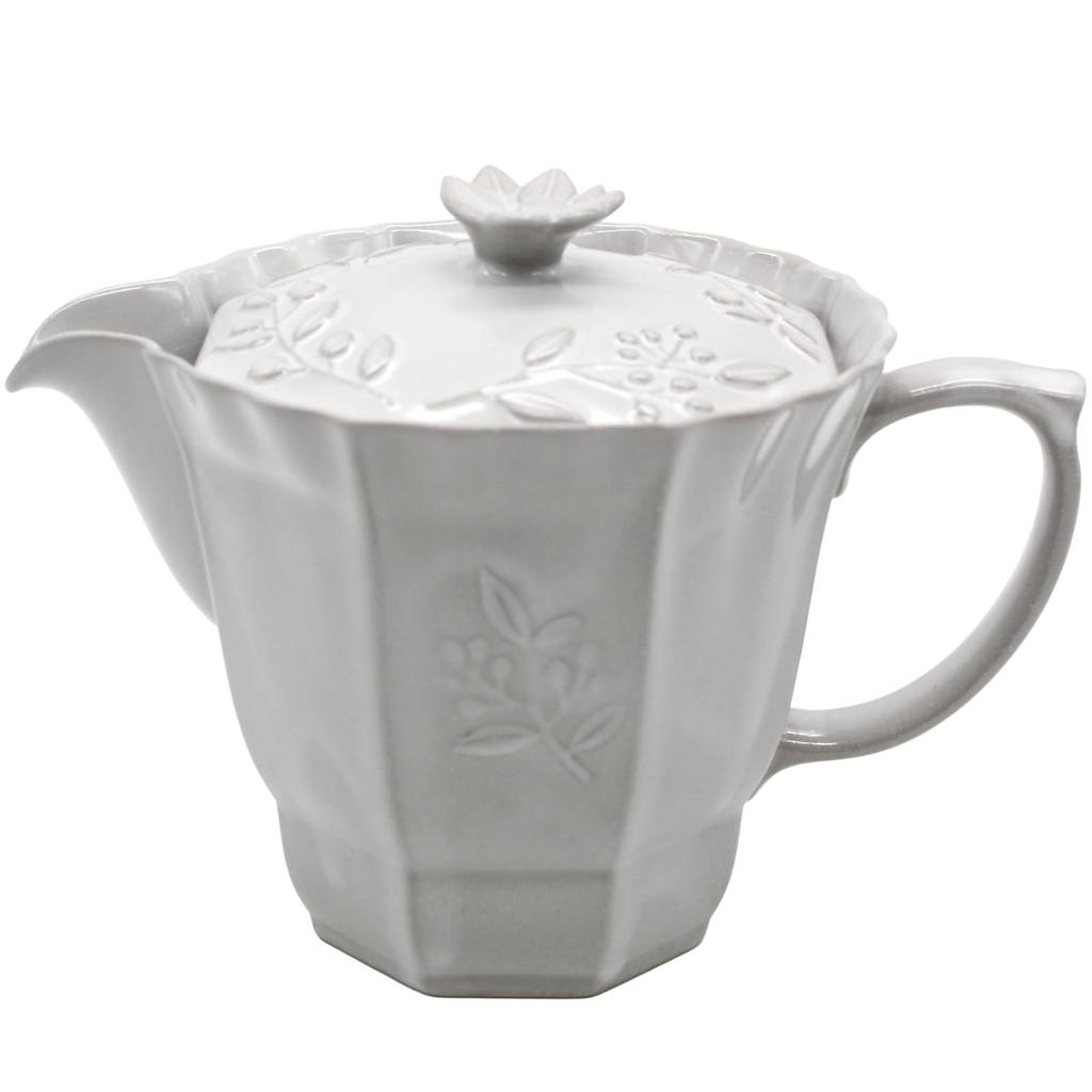 Aito Seisakusho [Olive] Teapot, Microwave and Dishwasher Safe, White, Approx. 430ml, Seto Ware, Made in Japan, Product Number 111213