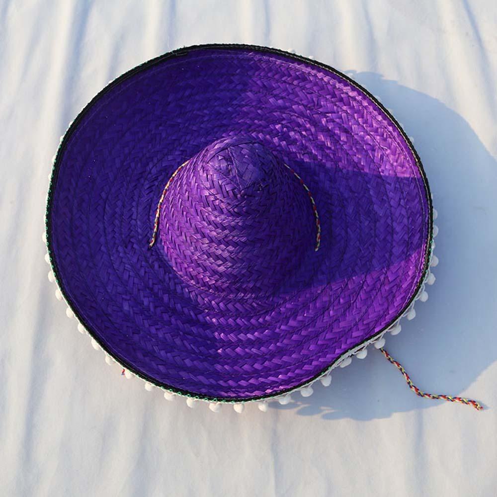 Wide Brim Mexican Party Hat Natural Straw Carnival Sombrero Outdoor Mexican Straw Hats Men Women