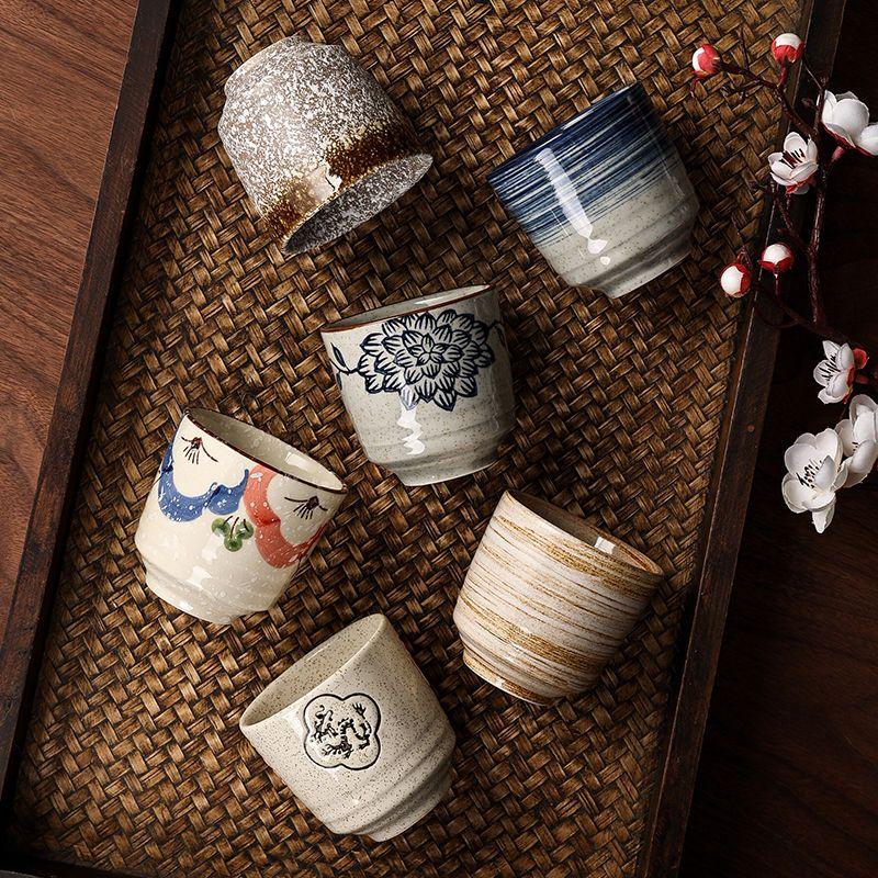 Japanese Style Hefeng Hand-painted Ceramic Tea Cup, Wine Cup, Small Size Drinking Cup, Hotel Heat-resistant Thickened Home Tea
