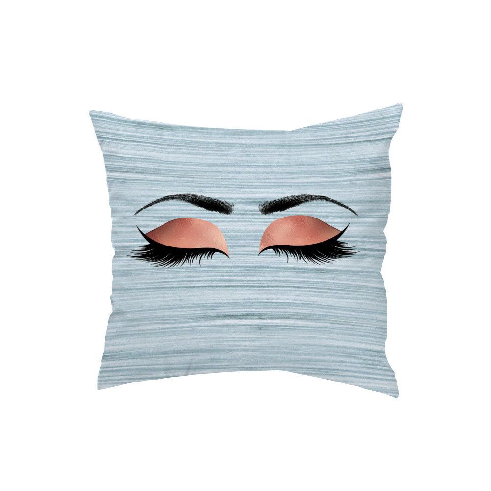 Marble Bright Diamond Eyes Eyelash Pillow Case Sofa Cushion Manicure Decoration Pillow