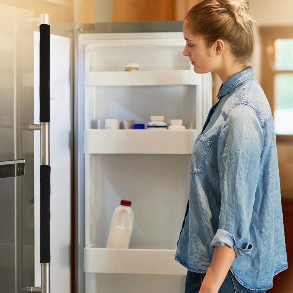 2Pcs Refrigerator Handle Covers Soft Comfortable Protective Sleeve for Fridge Door Microwave Oven Kitchen Appliance Handle