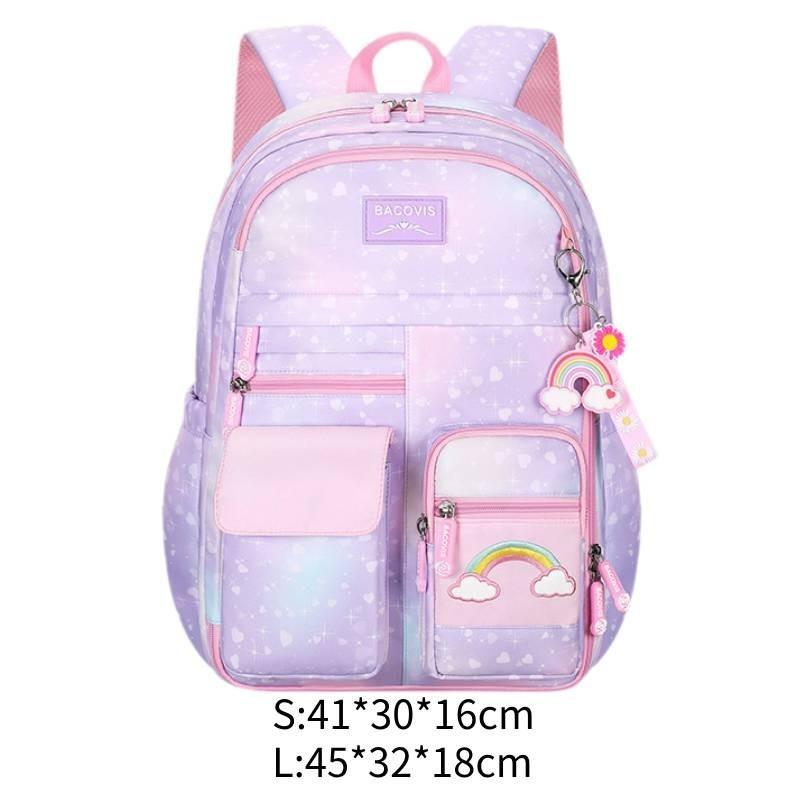 Adorable Geometric Pattern Lightweight Kids Backpack For Boys And Girls In Rainbow Colors