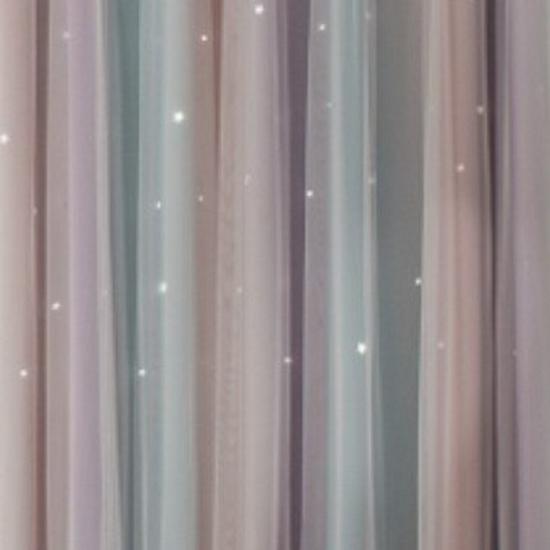 

Градиентные шторы блэкаут с принтом звезд и слоем из тюля 100*200CM Grommet