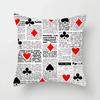 Luxury Home Decoration Pillowcase Props Hearts Square Black Heart Poker Pattern Office Sofa Car Cushion Cover