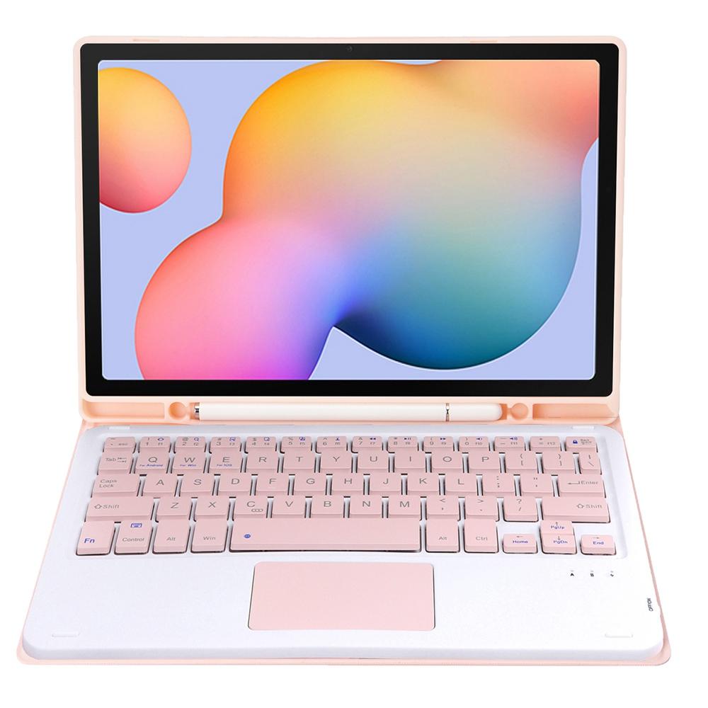 

A610B-A for Samsung Galaxy Tab S6 Lite (2020) P615 P610/(2022)/(2024) Leather Bluetooth-compatible Keyboard Cover Case Set with Touch Pad Pink