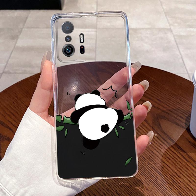 Casing For Xiaomi 11T, 11T Pro Case Clear Aesthetic Fashion Cute Cat Astronaut Pattern Transparent Soft Silicone TPU Phone Cover