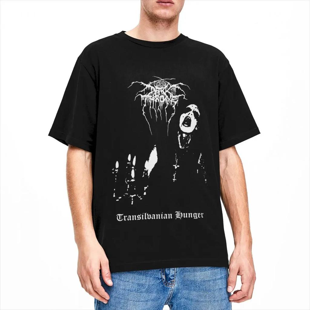 T-shirt Uomo Donna Darkthrone Transilvanian Hunger Vintage Pura Band Black Metal Norvegese T-shirt Taglia L T-shirt