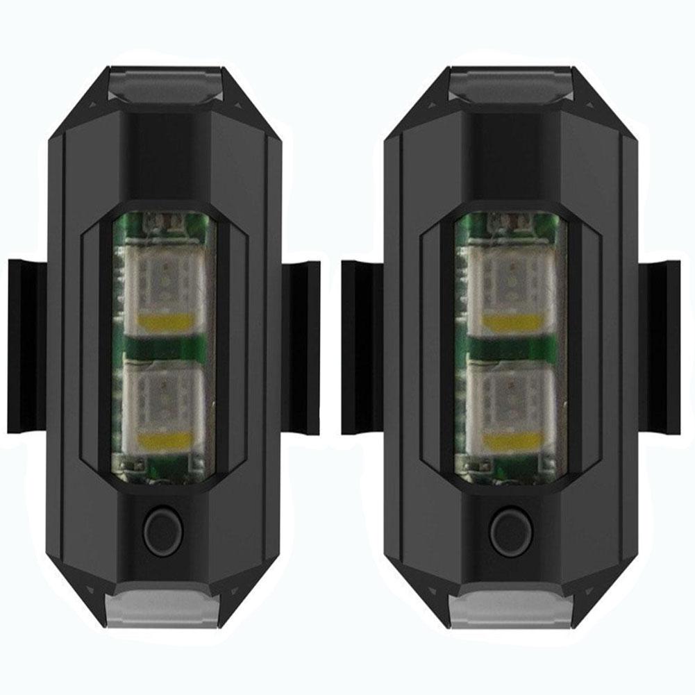 Universal Strobe Warning Light Perfect For Motorcycles, Drones, Bicycles 7-Color Usb Rechargeable Anti-Collision Tail Lamp