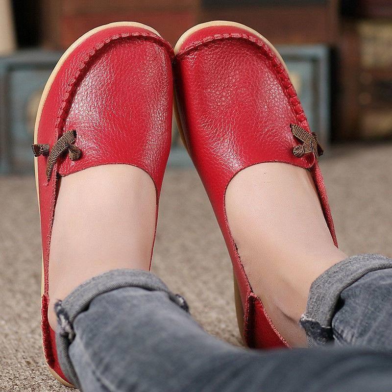Stylish Women's Casual Loafers Driving Peas Moccasin Leather Flats Shoes Collection