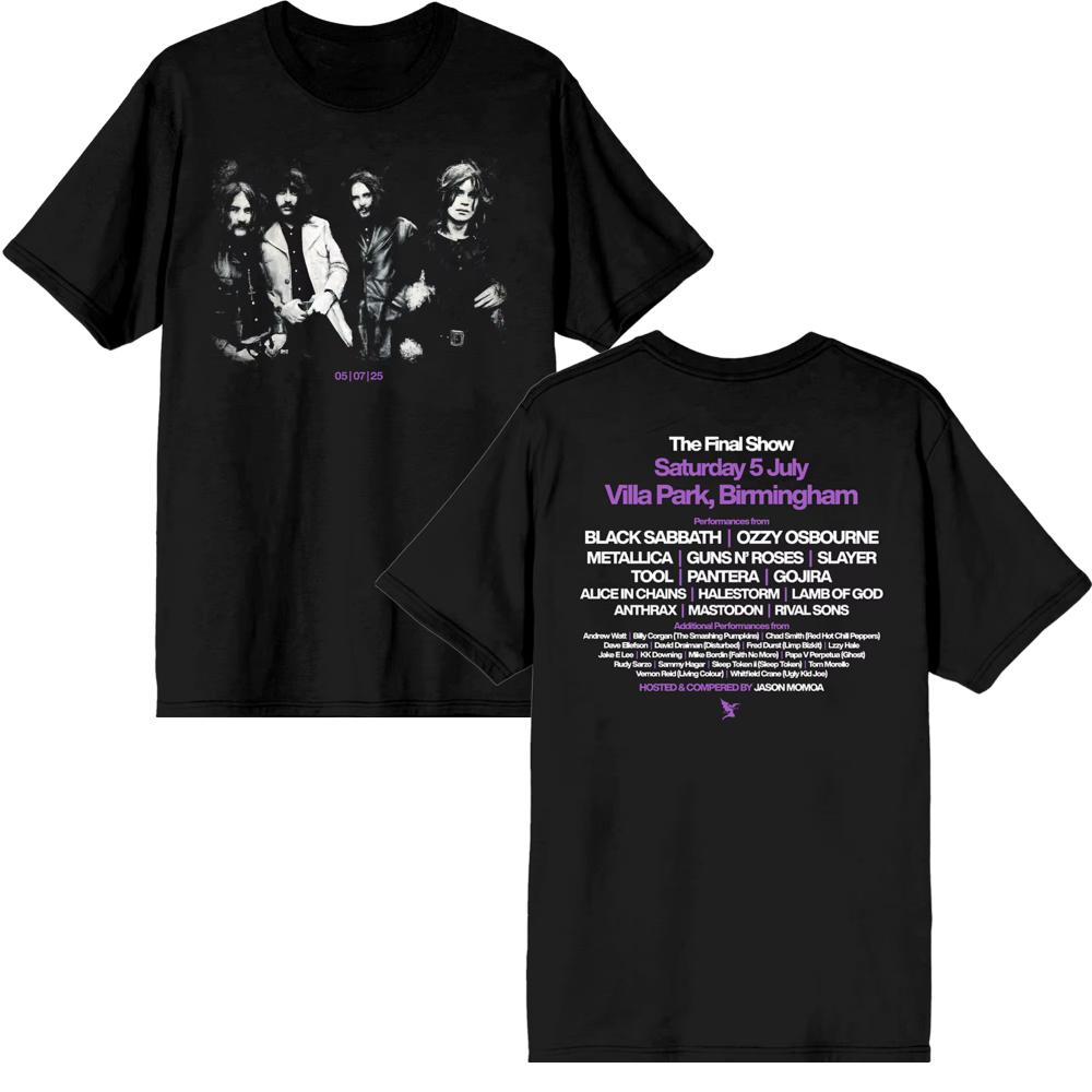 Black Sabbath and Ozzy Osbourne Back To The Beginning Merch Event Tee with Lineup Men Women TShirt Ins Y2k New Brand New Style