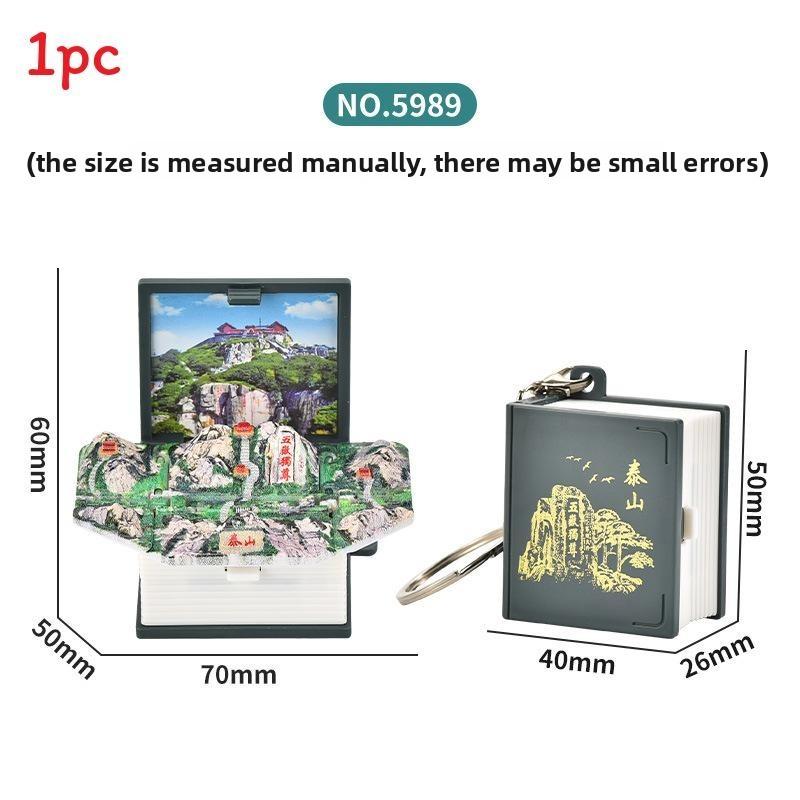 3d Pop Up Puzzle Book Keychain With Fortress Scene For Stress Relief And Creative Gift