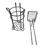 Elegant Iron Standing Tissue Dispenser Large Capacity Modern Floor Mounted Toilet Paper Stand for Homes Office Or Travel