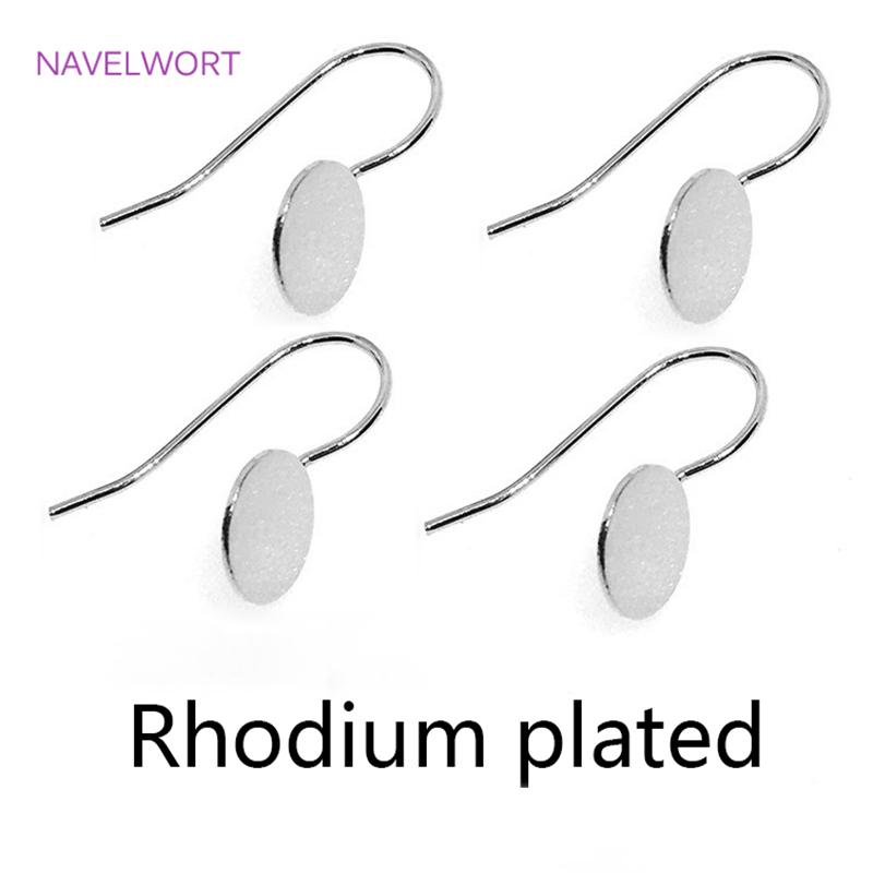 Brass Metal Round Tray Earring Hooks 14K Gold Plated Ear Wire Hooks DIY Pearl Earring Making Accessory Fashion Jewelry For Women