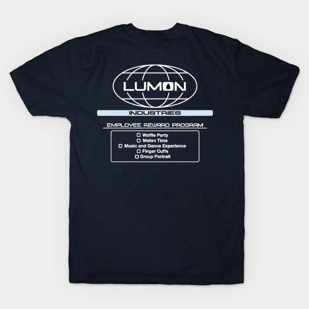 

Men Black Print T-shirt Severance- Lumon Employee Rewards Program- On Dark No-Cut Transfer Paper Print Cotton Tshirt XL Темно-синій