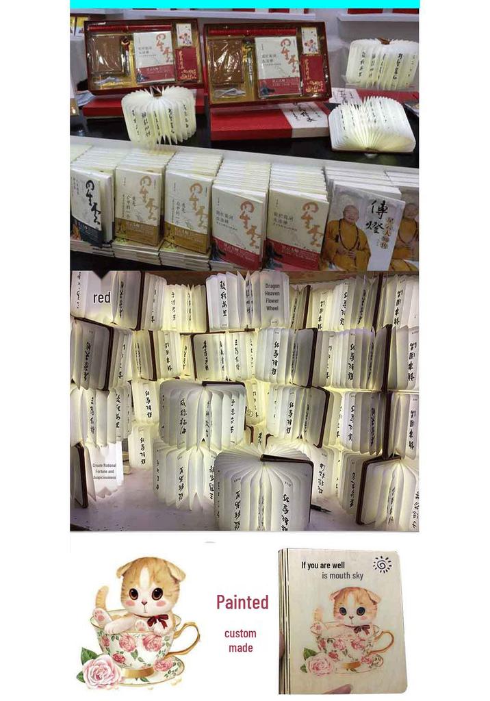 Foldable LED Bluetooth Book Light - Touch-Activated Lamp & Night Light, Ideal for New Year Business Gifts