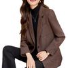 Women's High-End Wool Blend Suit Jacket - Autumn/Winter 2025 Slimming Professional Style