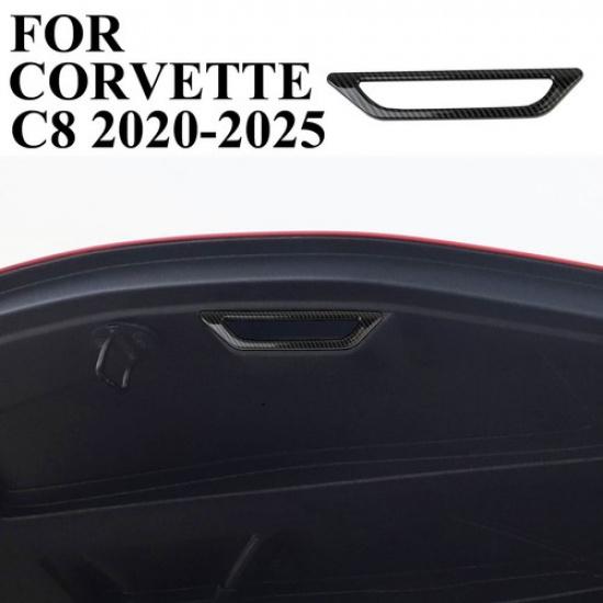 Накладка на ручку замка крышки багажника в стиле карбона для Chevrolet Corvette C8