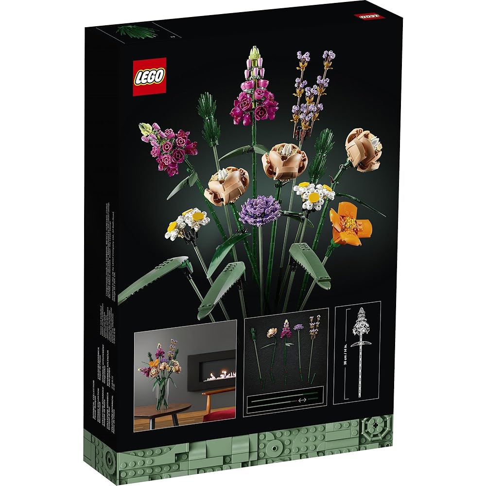 LEGO Botanical Flower Bouquet Building Set Decorative Toy Gift for Men and Women Home Decor 10280