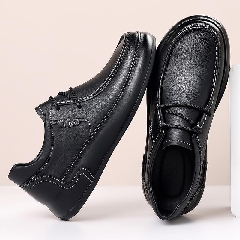 Fashion Spring Autumn Men's Casual Shoes Breathable Leather Sneakers Loafers Super Soft Male Walk Flats Driving Shoes Business Trainers
