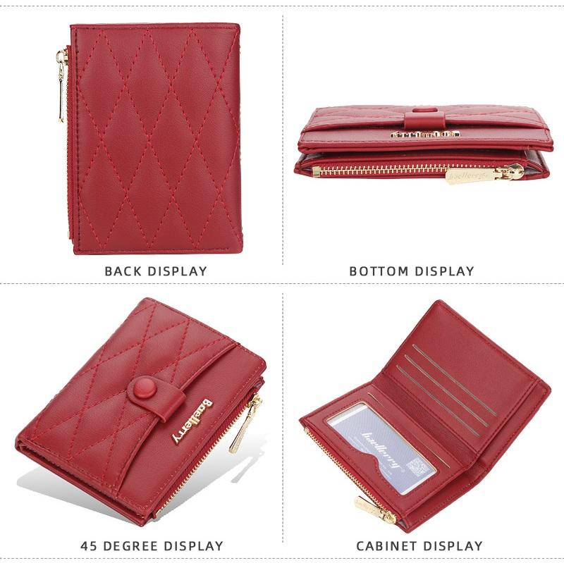 Baellerry Moda Femei Portofele scurte din piele artificială Portofel dublu Suport carduri Poșeta pentru monede