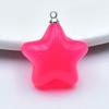 Jelly Color Acrylic Five-Pointed Star Earrings and Bag Charms for DIY Jewelry Accessories