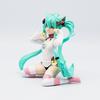 Anime 11cm Cute Girl Figure Cat Ear Long Sleeve Shirt Kneeling Animation Model Toy Gift PVC Collection Decorative Ornaments