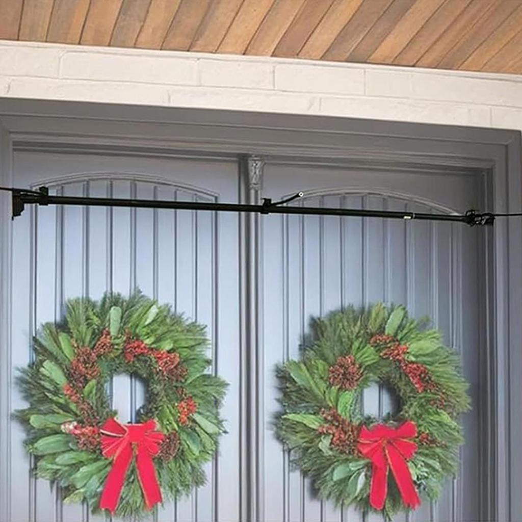 Garland Holder For Door Frame Adjustable Christmas Garland Hanger Seasonal Display Hook For Courtyard Entrance Balcony Porch