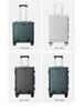 18-Inch Multifunctional Front-Opening Aluminum Frame Suitcase with Charging Capability for Women