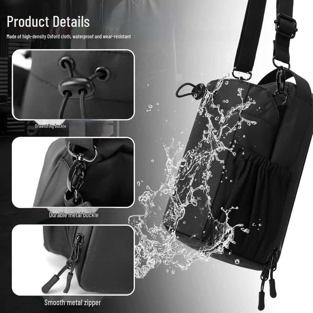 Transgraniczna torba na magnetyczną butelkę na wodę do fitnessu: Duża torba Crossbody na siłownię dla mężczyzn