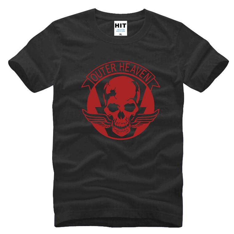 Game Metal Gear T Shirt V 5 MGS Outer Heaven Logo Printed Cotton Short Sleeve Metal Gear Solid Tshirts Tops Tee