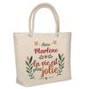 Tote Bag - PLANETEE - Isothermal Beach Bag Marlène "Life Is Prettier" - Jute - Beige - Large Capacity