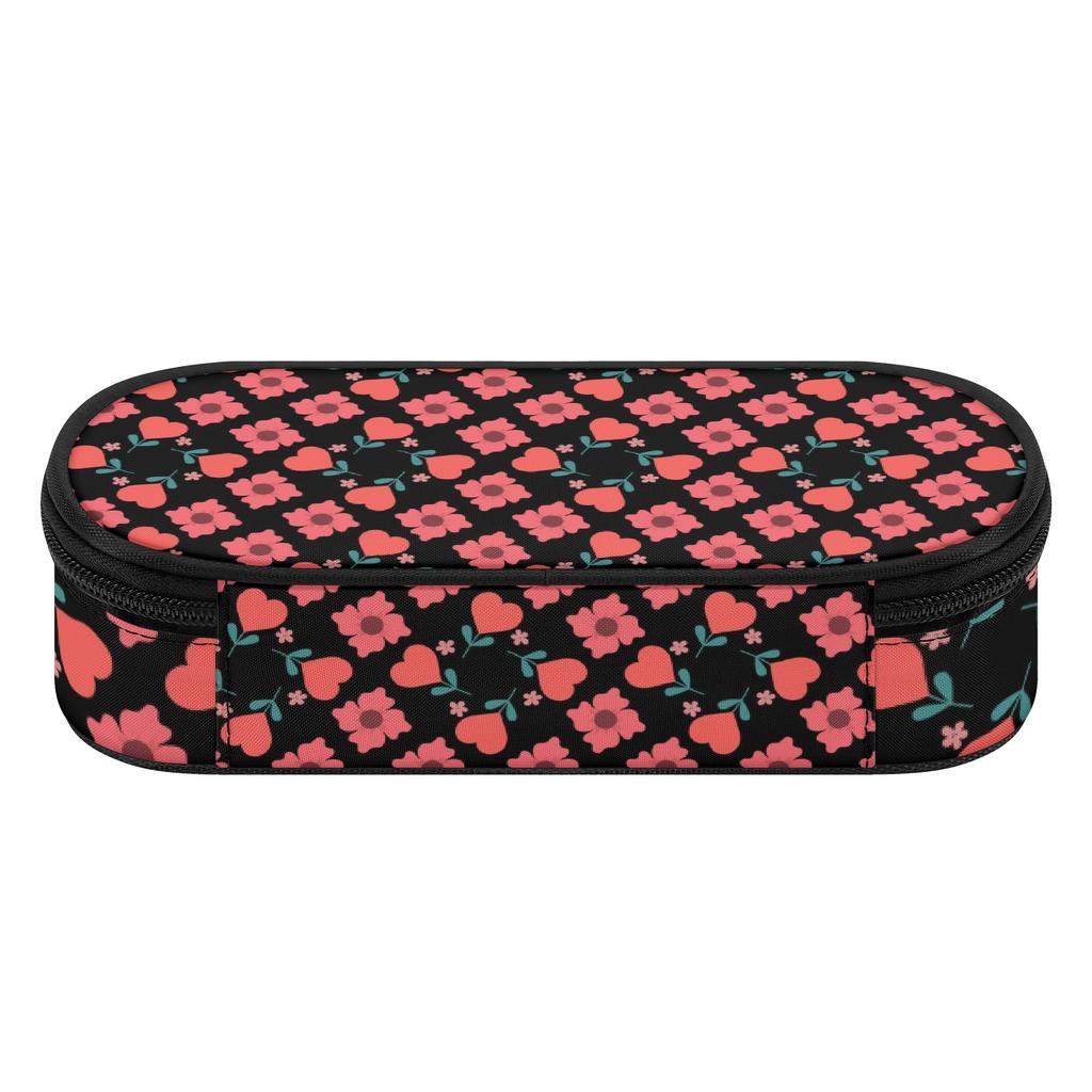 Pencil Case Smooth Zipper High Capacity Wear Resistant Polyester with Main Compartment Mesh Pocket and Pen Slots for Boys Girls