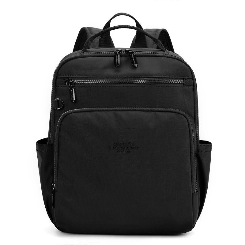 Kompakter Rucksack mit Reißverschluss-Vordertasche Rucksack Damen Reise Leichter Nylon Hochwertige Umhängetasche