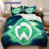 SV Werder Bremen Vzorované povlečení Sada prošívaných dek a povlaků na polštáře Domácí dekorace Dárek k narozeninám (1 * povlak na peřinu + 2 * povlak na polštář, bez jádra)