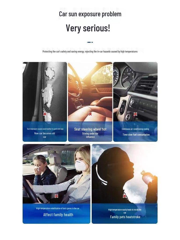 Front Windshield Sunshade: Heat-Insulating Summer Protection for Cars