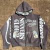 Vintage Harajuku Streetwear Zip-Up Cardigan Sweatshirt Couple Matching Womens Fashion