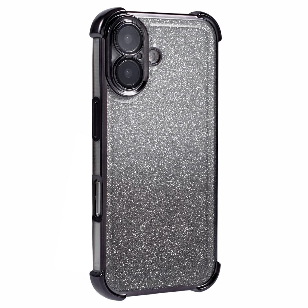 For iPhone 16 Plus Case Glitter TPU Phone Cover Reinforced Corners