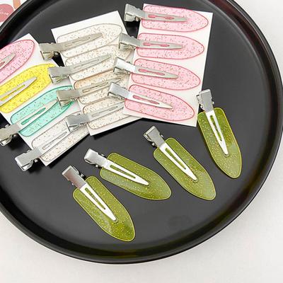 4 Stück Haarspangen, helle Farbe, nahtlos, ultraleicht, rutschfest, leicht zu tragen, dekorative Acryl-Haarspange für Damen, Pony-Clips, Ornament, Geschenk für Frauen