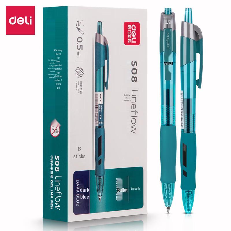 Deli S08 Smooth Star Retractable Gel Pen 0.5mm
