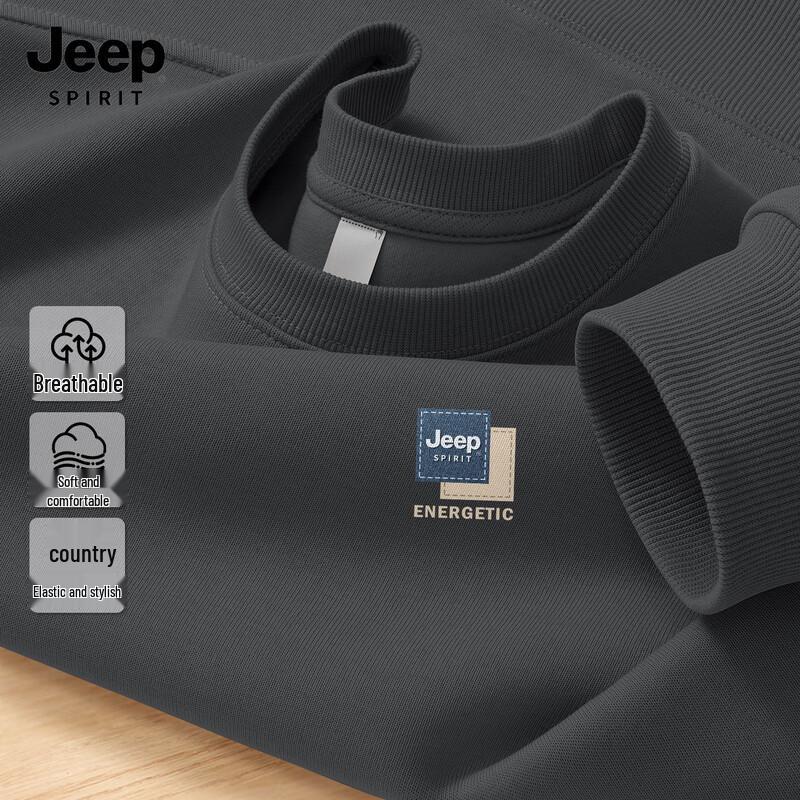 JEEP SPIRIT Men s Casual Round Neck Sweatshirt M