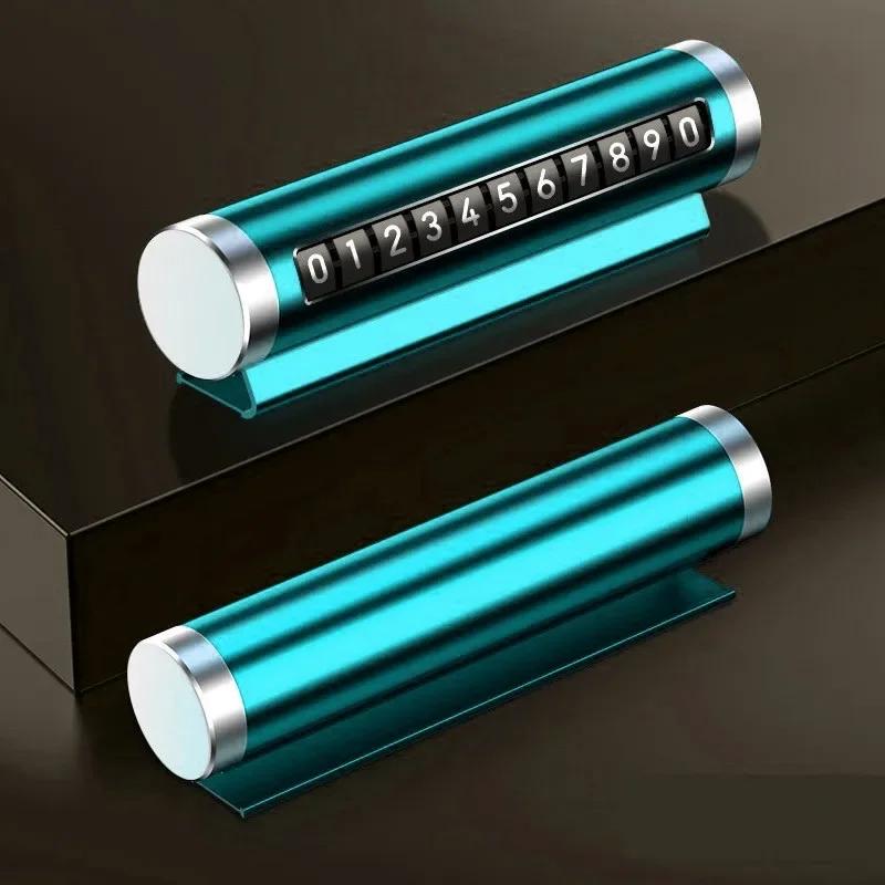 Metal Araba Geçici Park Kartı Evrensel Döndür Telefon Numarası Plaka Alüminyum Çıkartmalar Park Durdurma Araba-styling Oto Aksesuarları