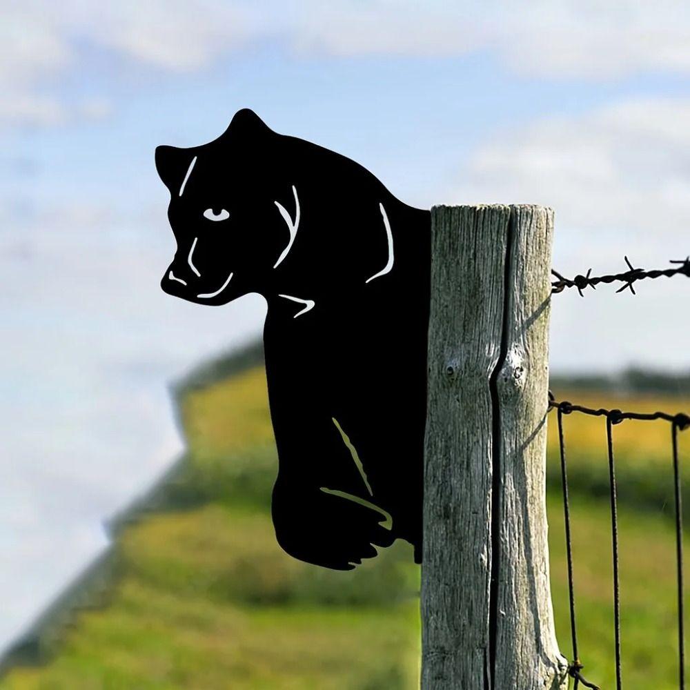 Wrought Iron Bear Figure Statue