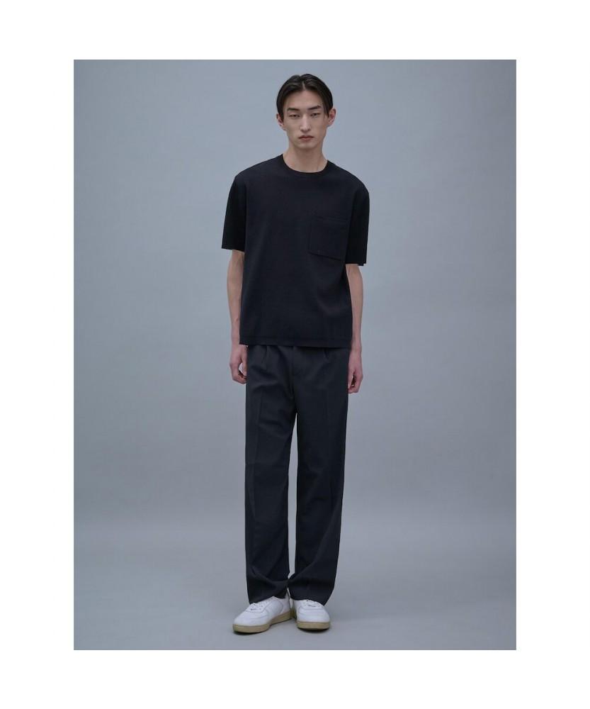 SHIFT.G Ordinary Semi Wide Slacks Black