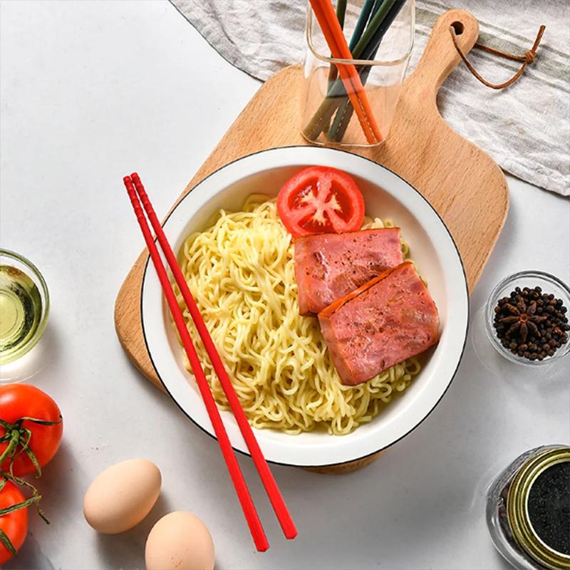 Silicone Chopsticks Set Japanese Non-Slip Chopsticks Noodle Sushi Food Chop Stick Kitchen Tableware Set Gift Dinnerware