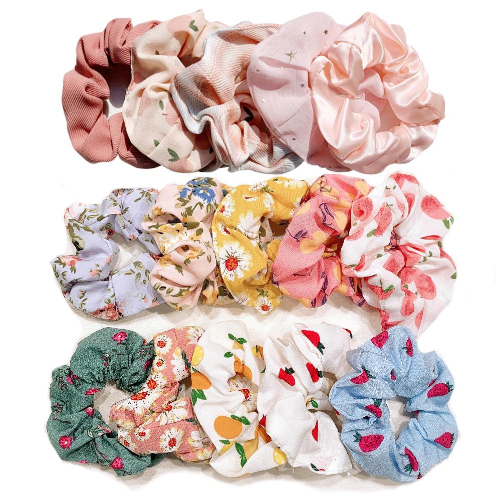 15PCS/Set Women French Elastic Hair Scrunchies For Women Hair Ties Rubber Band Hair Rope Accessories Lady Headdress 2021