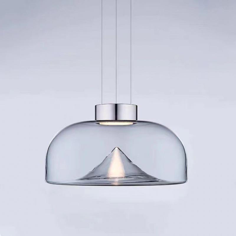 Современный минималистичный стеклянный люстра Nordic Iceberg для спальни, гостиной или кабинета Warm Light